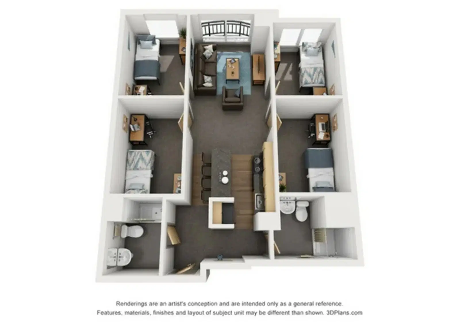 Saga Ann Arbor, Ann Arbor – Room in a 4 Bedroom 2 Bathroom | D1B