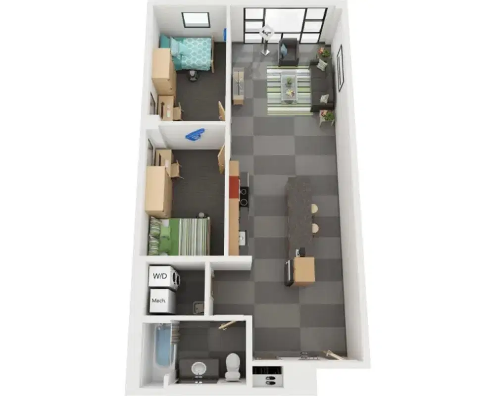 Z Place, Ann Arbor – Room in a 2 Bed 1 Bath | B1 Alt1 - 2x1