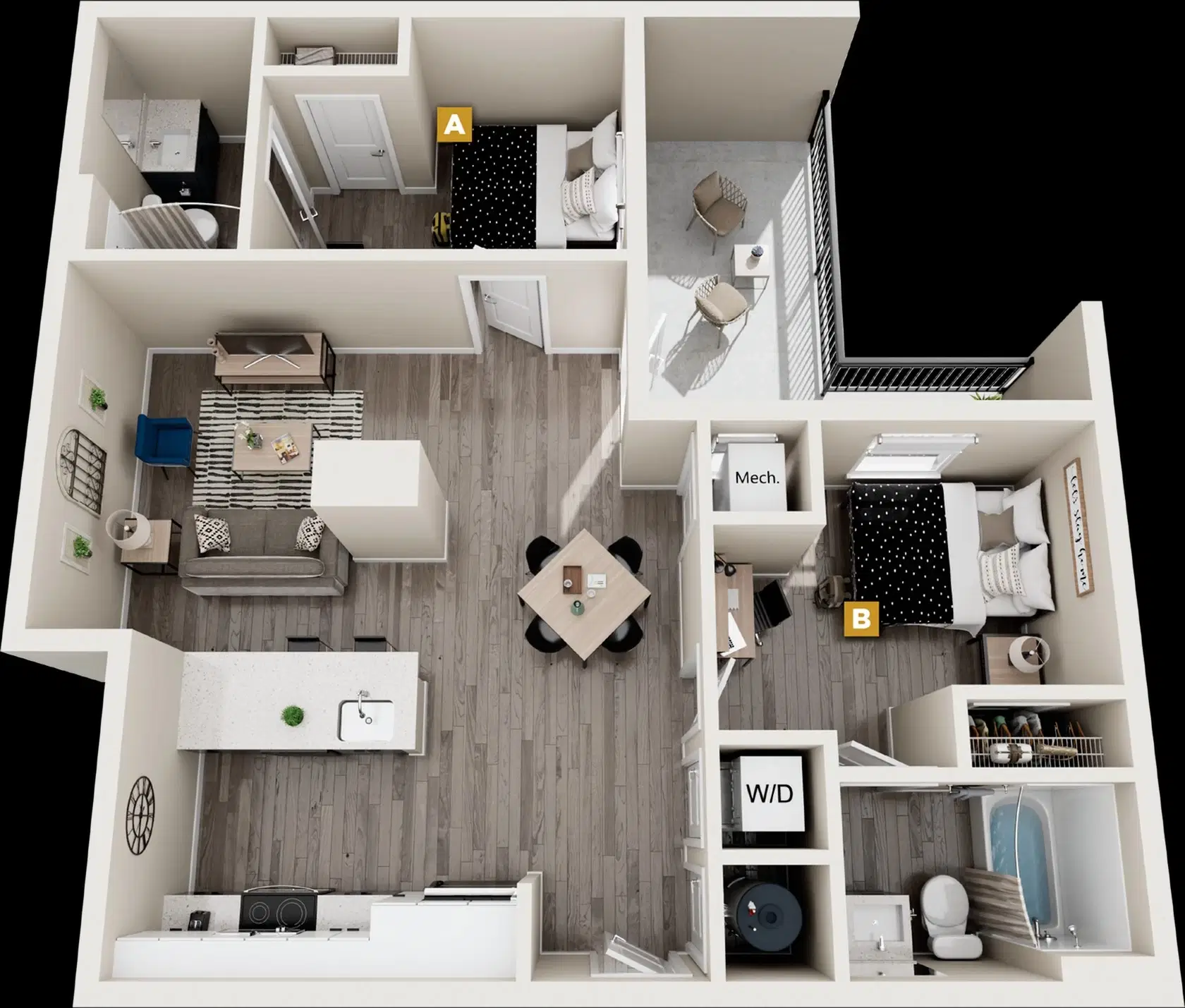 The Standard, Dinkytown, Minneapolis – 2 Bed 2 Bath | Birch
