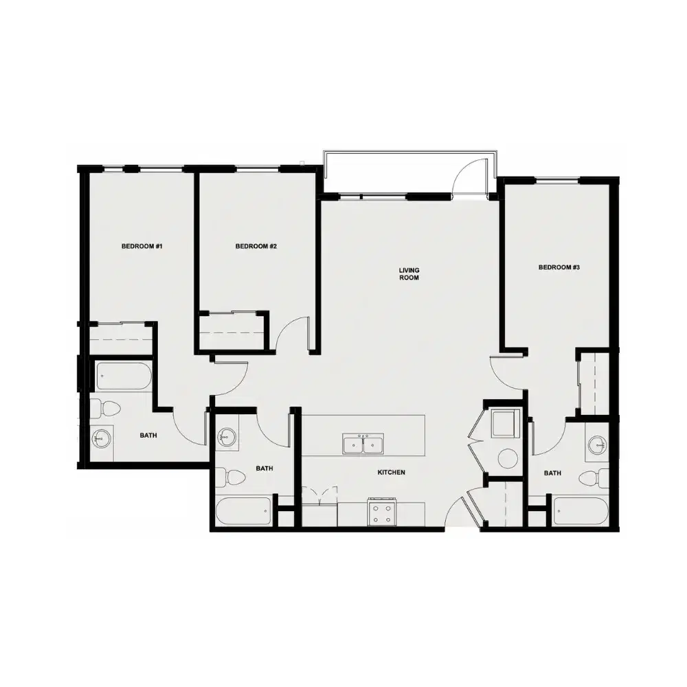 Lincoln Tower, Bloomington – 3 Bed 3 Bath