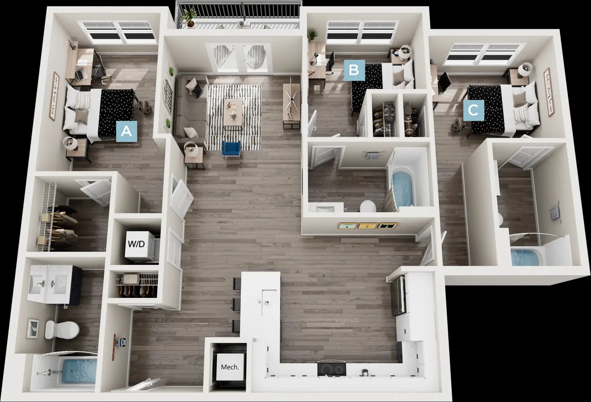 Standard Four Corners, Mansifeld – 3 Bed 3 Bath | Cashew I - Balcony