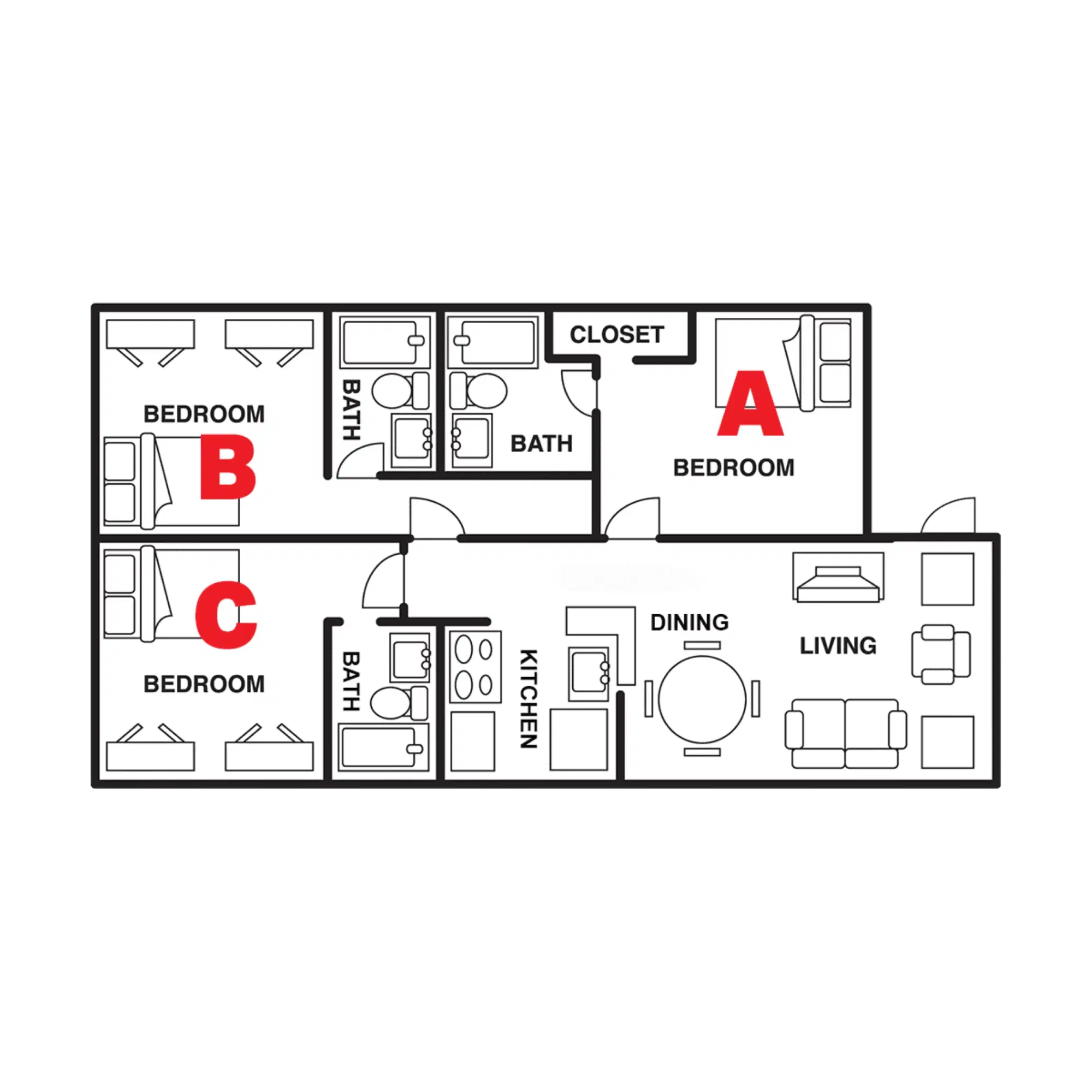 Ballpark North, Austin – Room in 3 Bedroom 3 Bathroom | 3x3 UG
