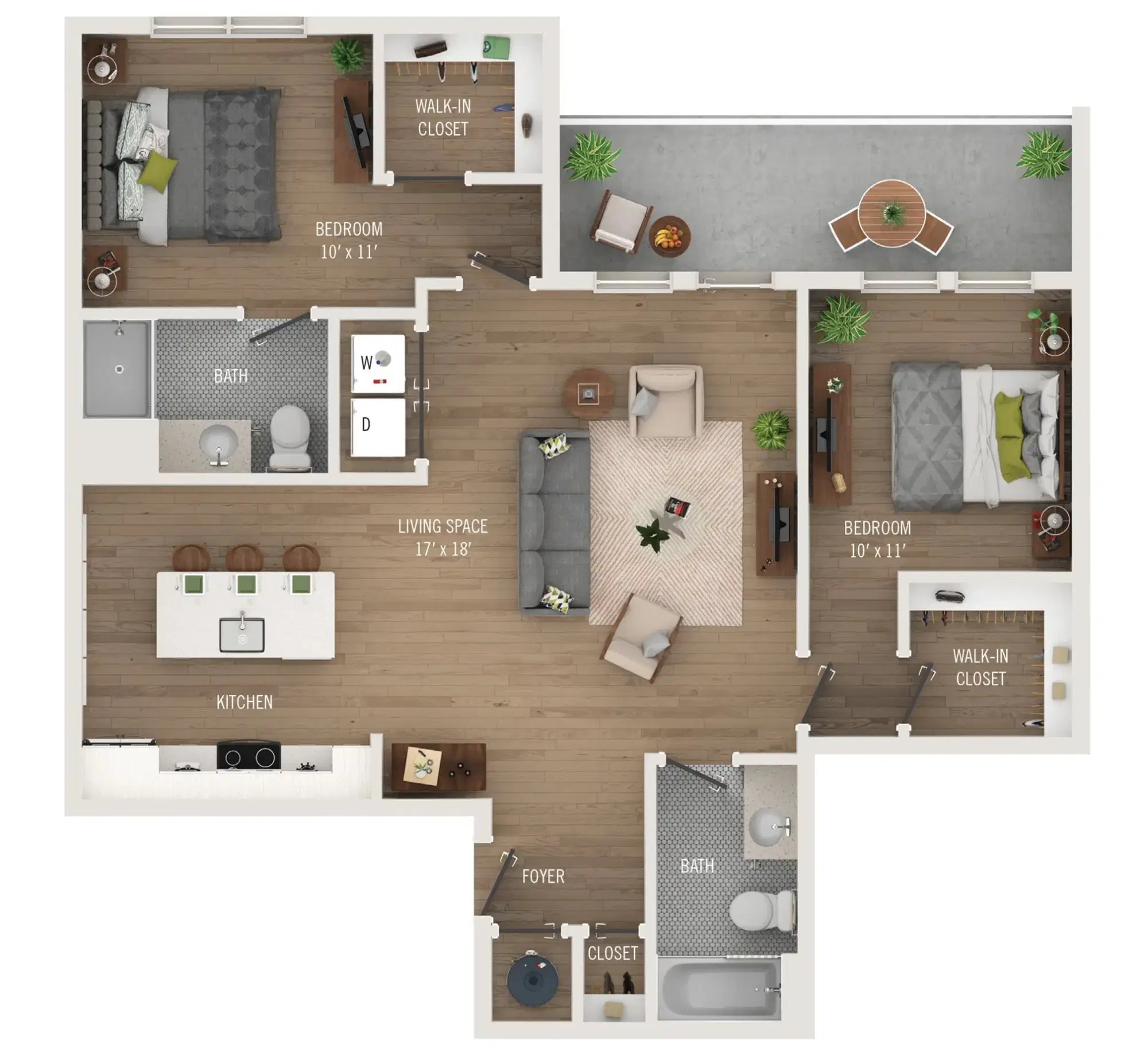Library Park II, Columbus – Library Park II | C1 - Private Terrace