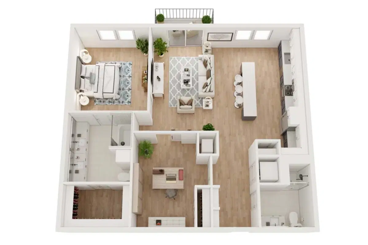 Bridge At The Blockyard, Austin – 1 Bed 2 Bath