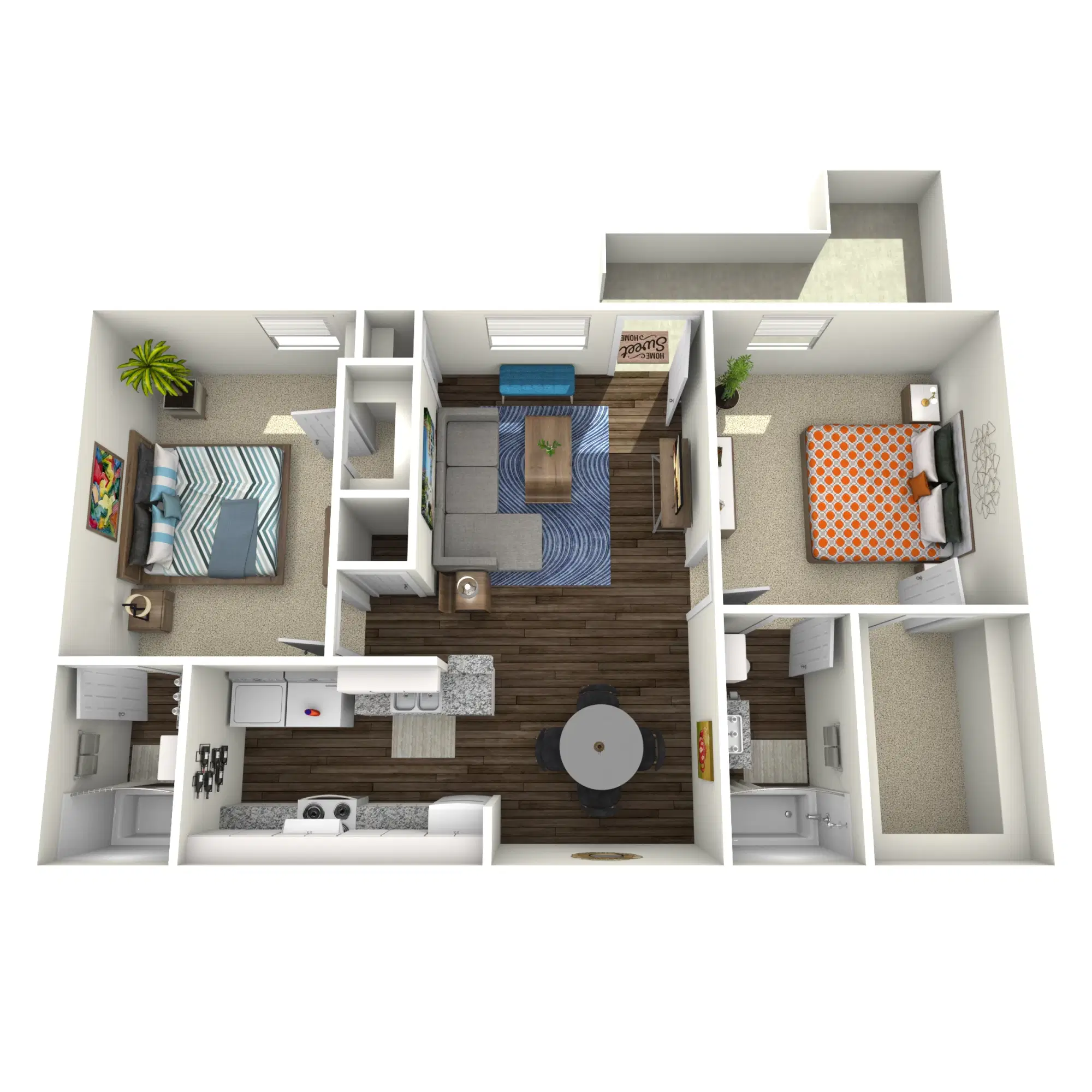 The Arts Apartments at Broussard Crossing, Lafayette – 2 Bedroom 2 Bathroom