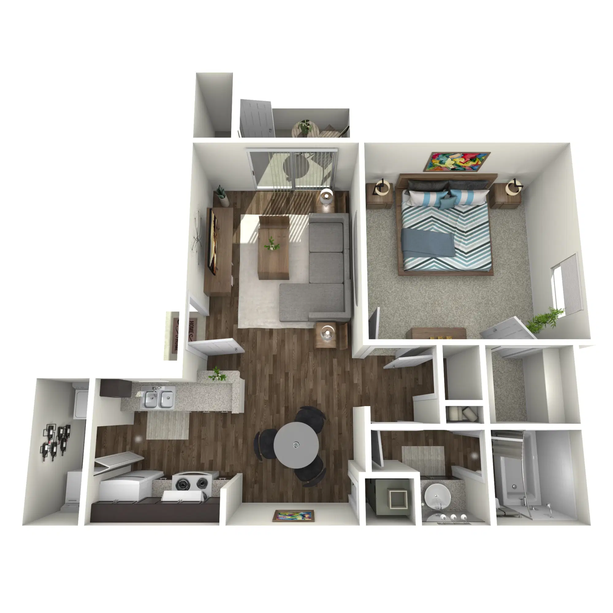 The Grove at Plantation, Lafayette – 1 Bedroom 1 Bathroom | A2