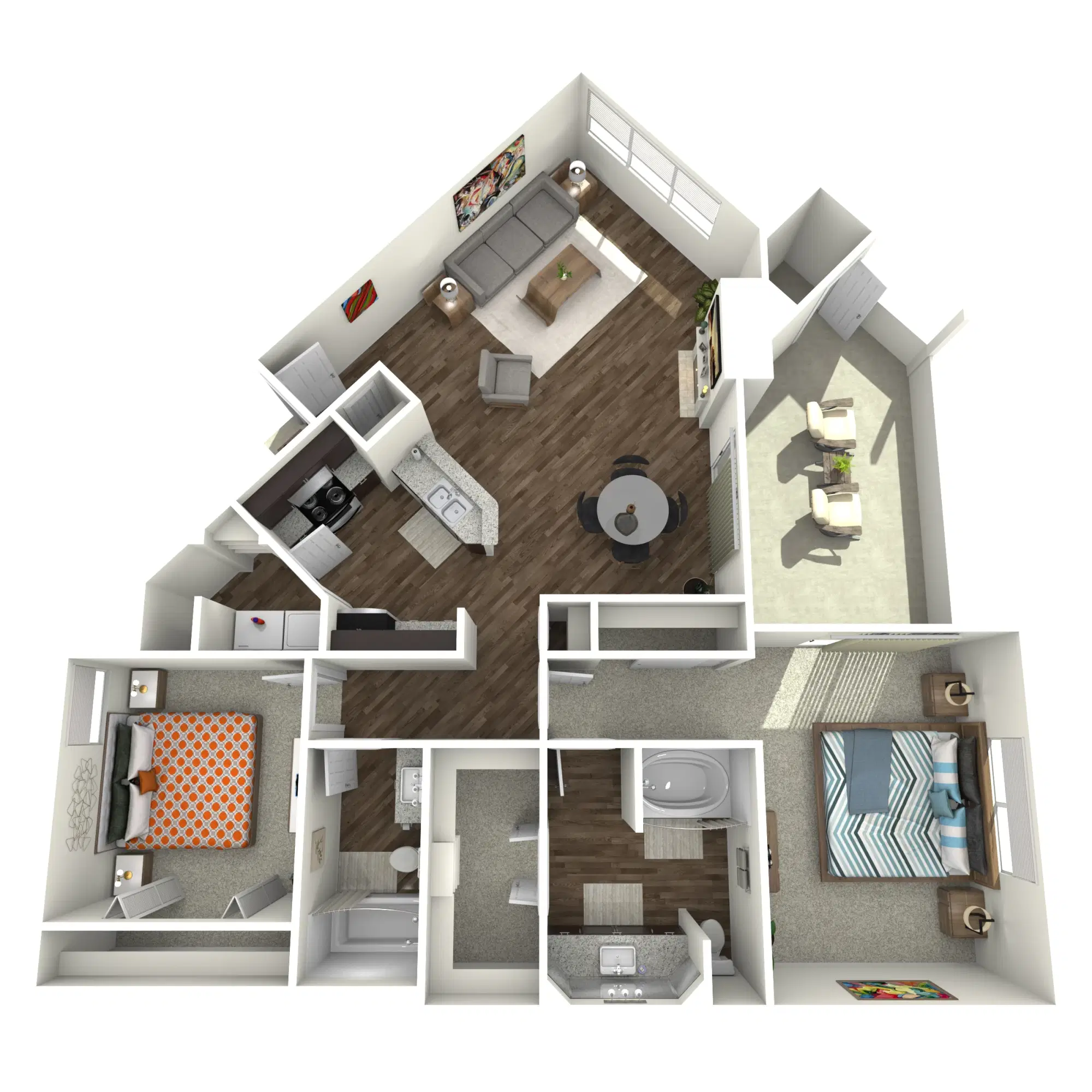 The Plantation at Lafayette, Lafayette – 2 Bedroom 2 Bathroom | B2-1
