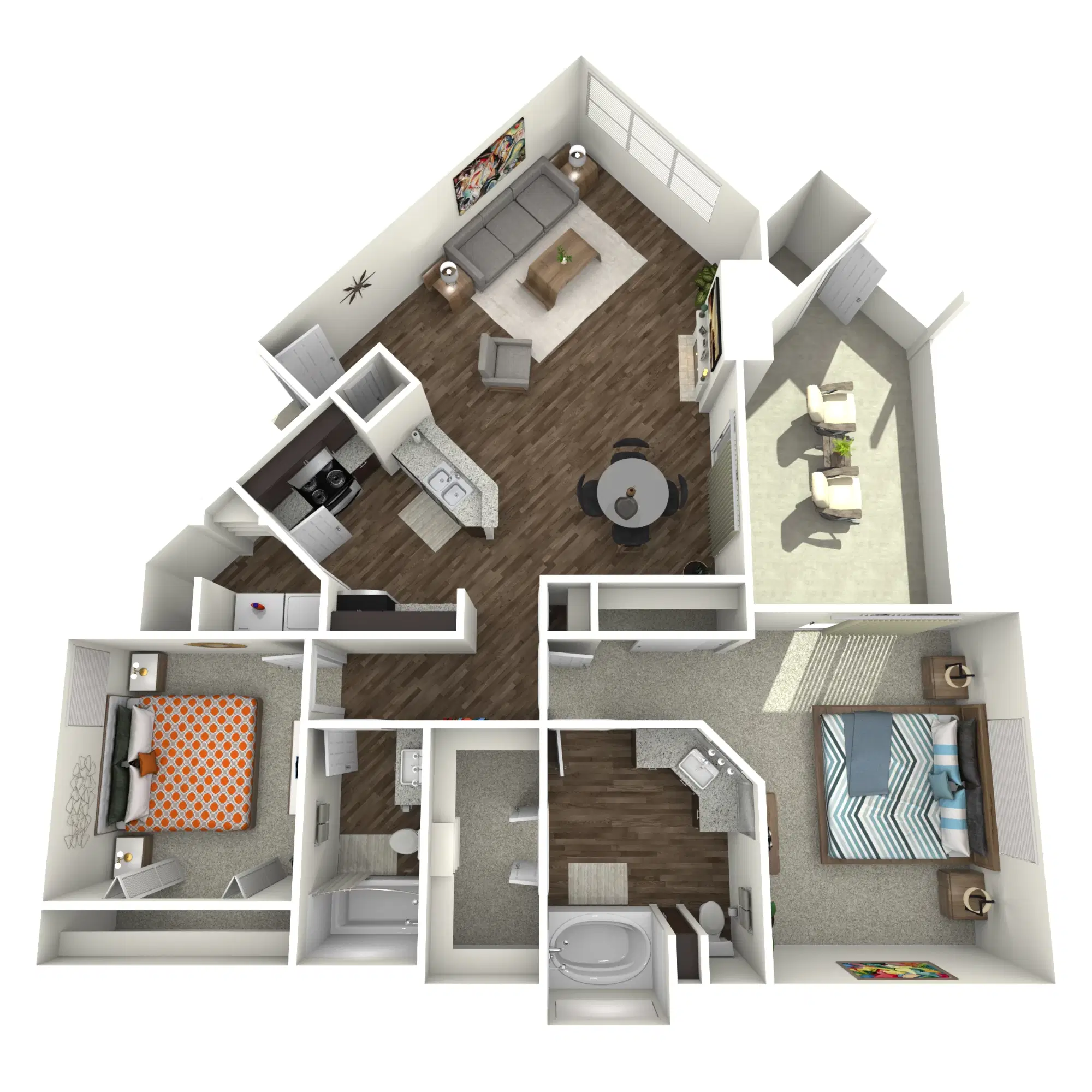 The Plantation at Lafayette, Lafayette – 2 Bedroom 2 Bathroom | B3-1