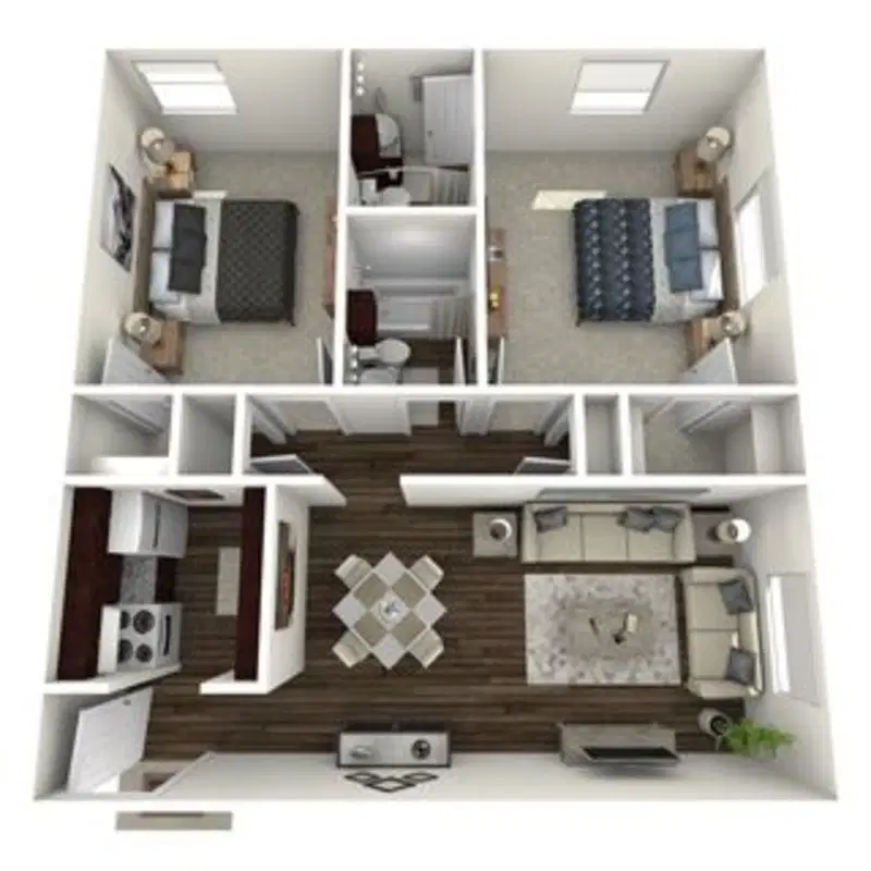 The Arts Apartments at Jefferson Heights, Baton Rouge – Room in 2 Bed 2 Bath | B1