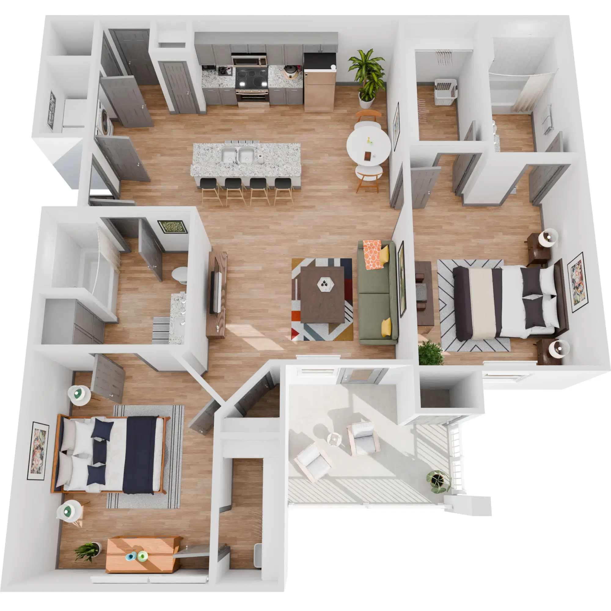 Bluebonnet Reserve, Baton Rouge – 2 Bedroom 2 Bathroom | B1