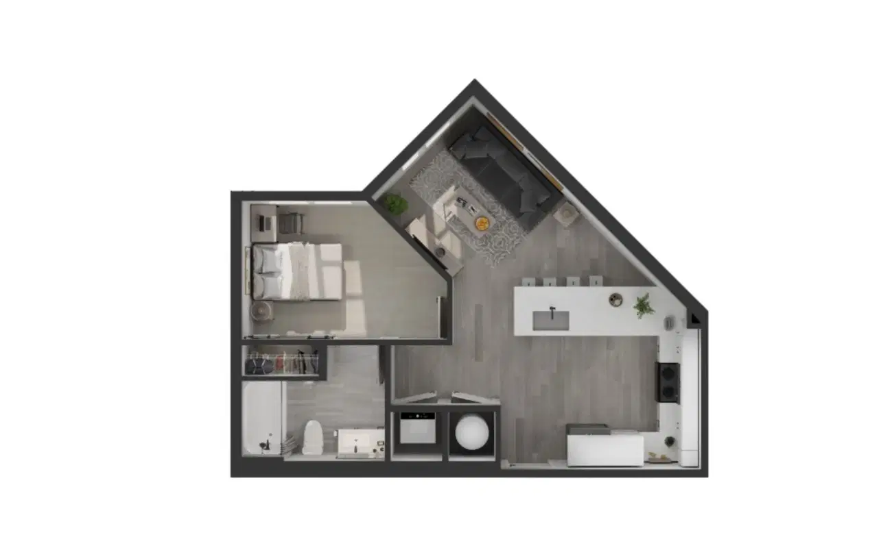 Lofts at Cascades, Tallahassee – 1 Bed 1 Bath | 1A