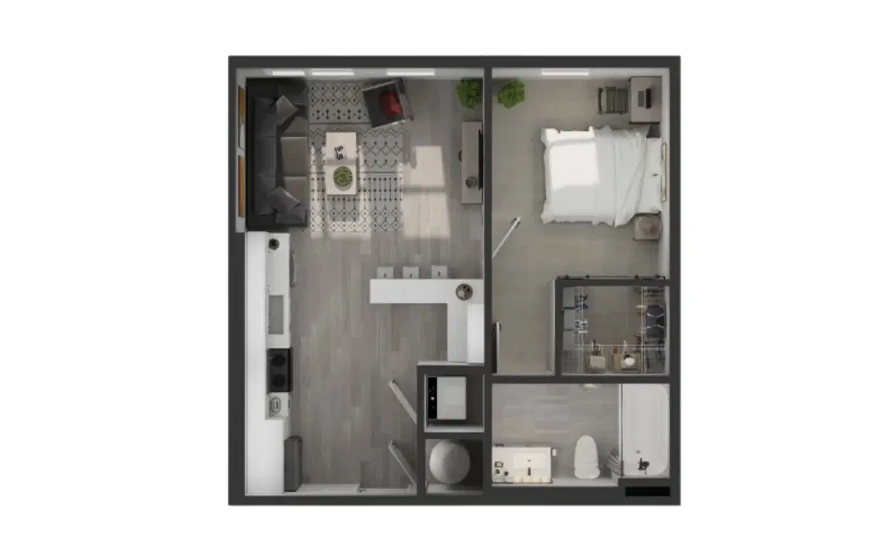 Lofts at Cascades, Tallahassee – 1 Bed 1 Bath | 1B
