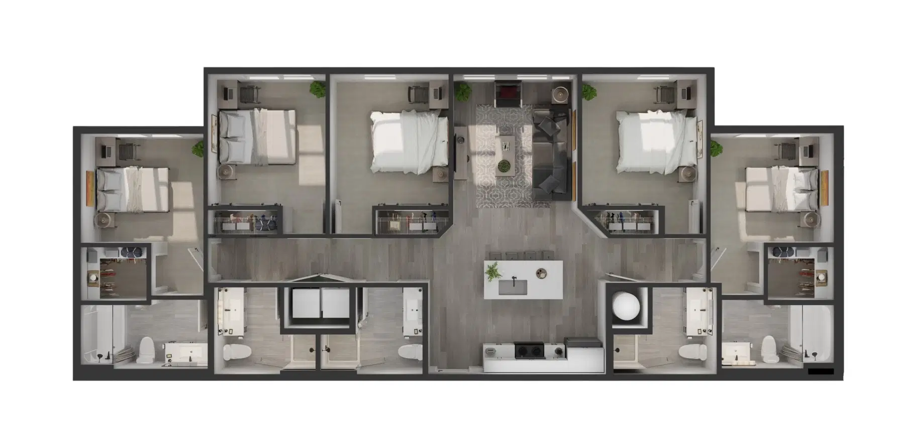 Lofts at Cascades, Tallahassee – 5 Bed 5 Bath | 5A