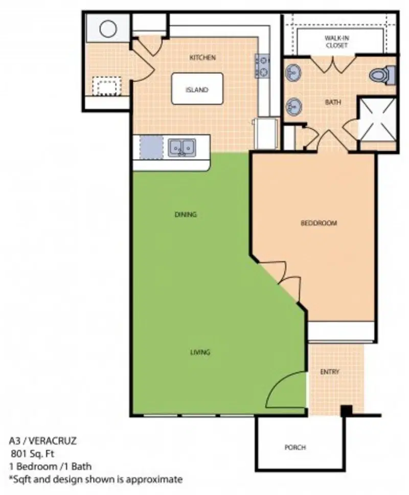Oxford at Sonterra, San Antonio – Room in 1 Bed 1 Bath | A3- The Veracruz