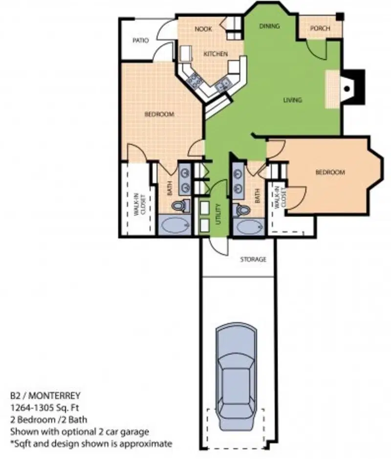 Oxford at Sonterra, San Antonio – Room in 2 Bed 2 Bath | B2L- The Monterrey