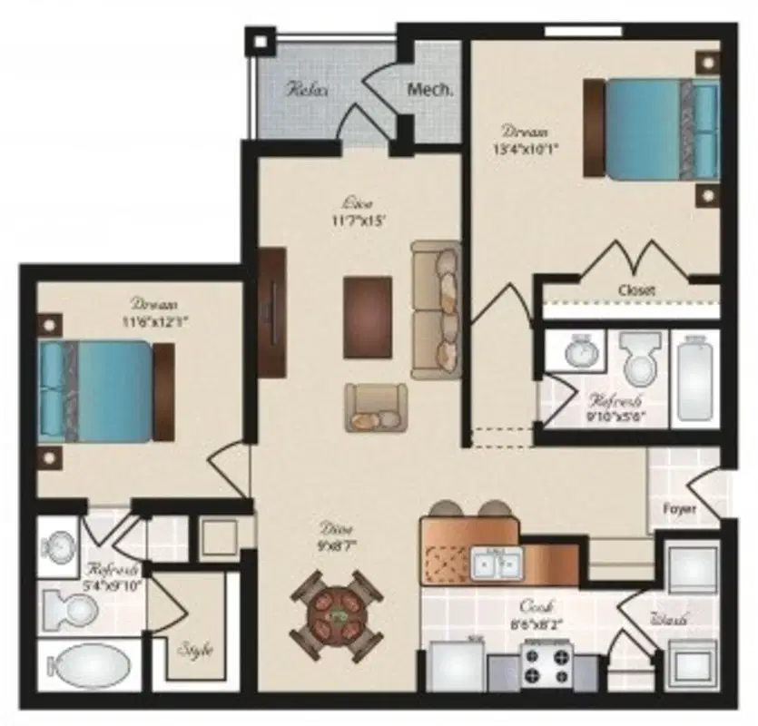 Oxford at Tech Ridge, Austin – Room in 2 Bed 2 Bath | Balcones