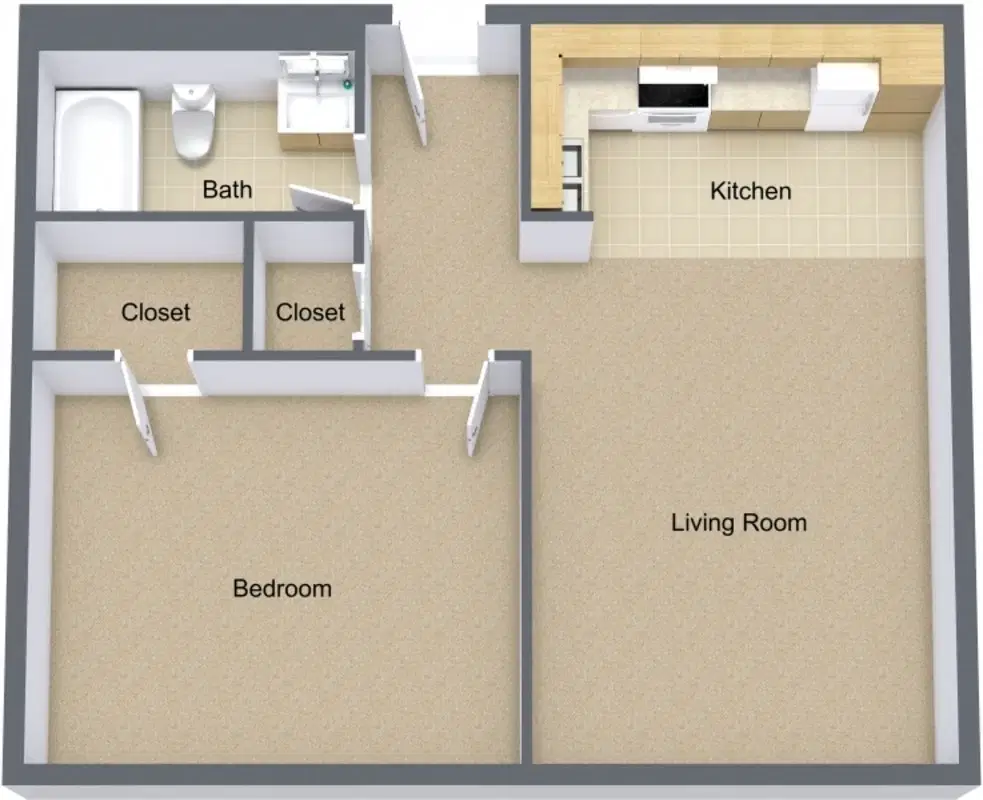 Cedar Point Apartments, Springfield – One Bedroom