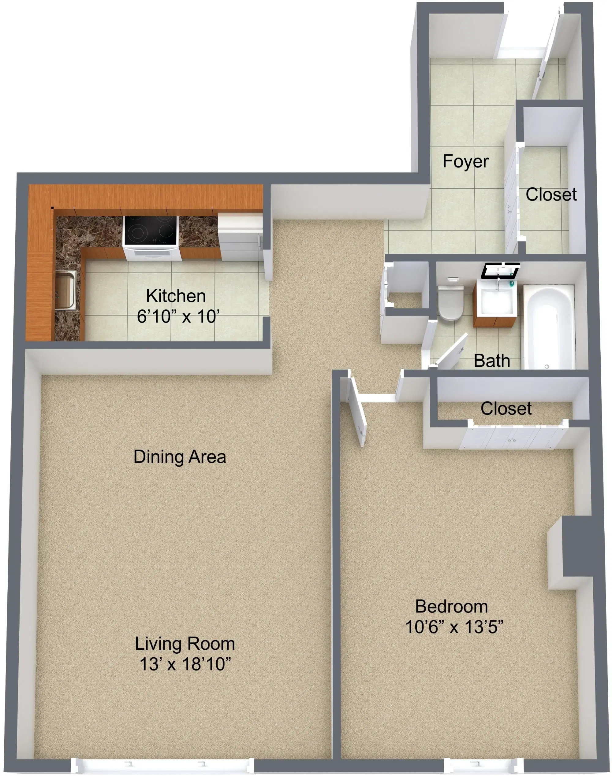 Hyde Park West Apartments & Townhomes, Chicago – One Bedroom