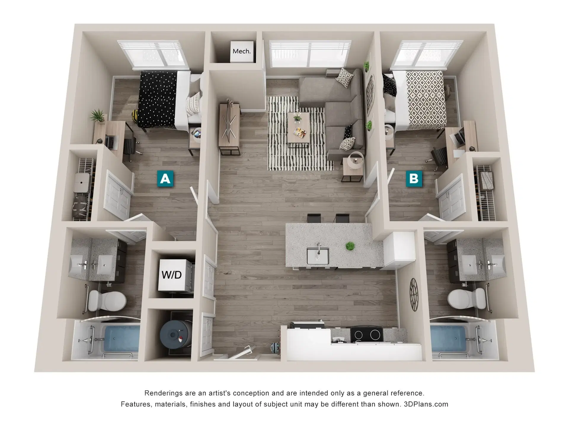 The Standard Eugene, Eugene – Room in a 2 Bed 2 Bath | Birch - 2x2