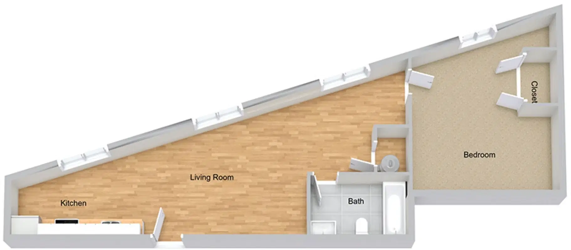 The Ashley Apartments, Detroit – Penthouse 1002