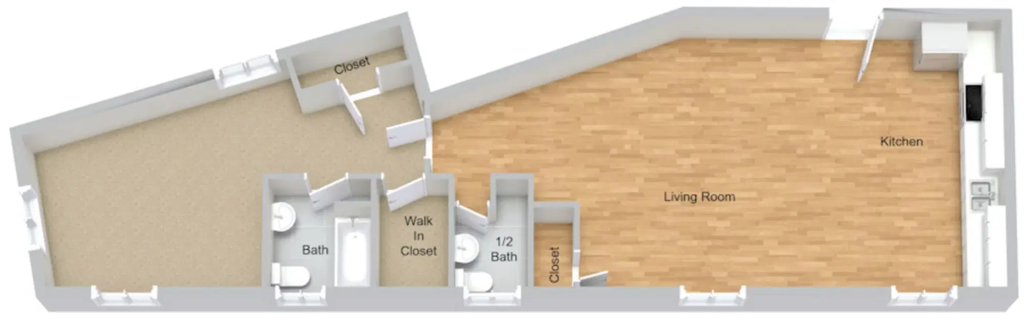 The Ashley Apartments, Detroit – Penthouse 1000