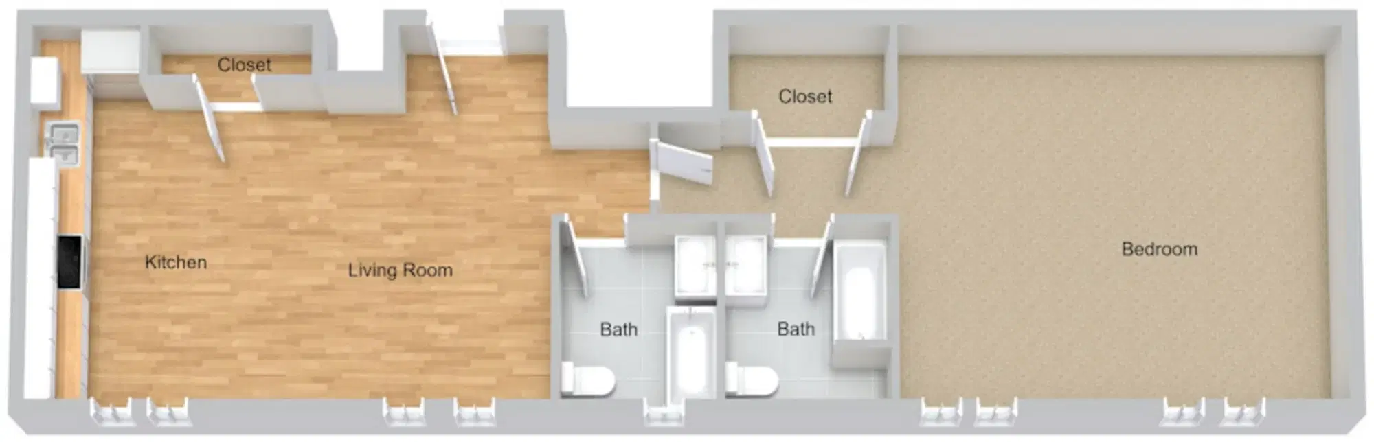 The Ashley Apartments, Detroit – Penthouse 1001
