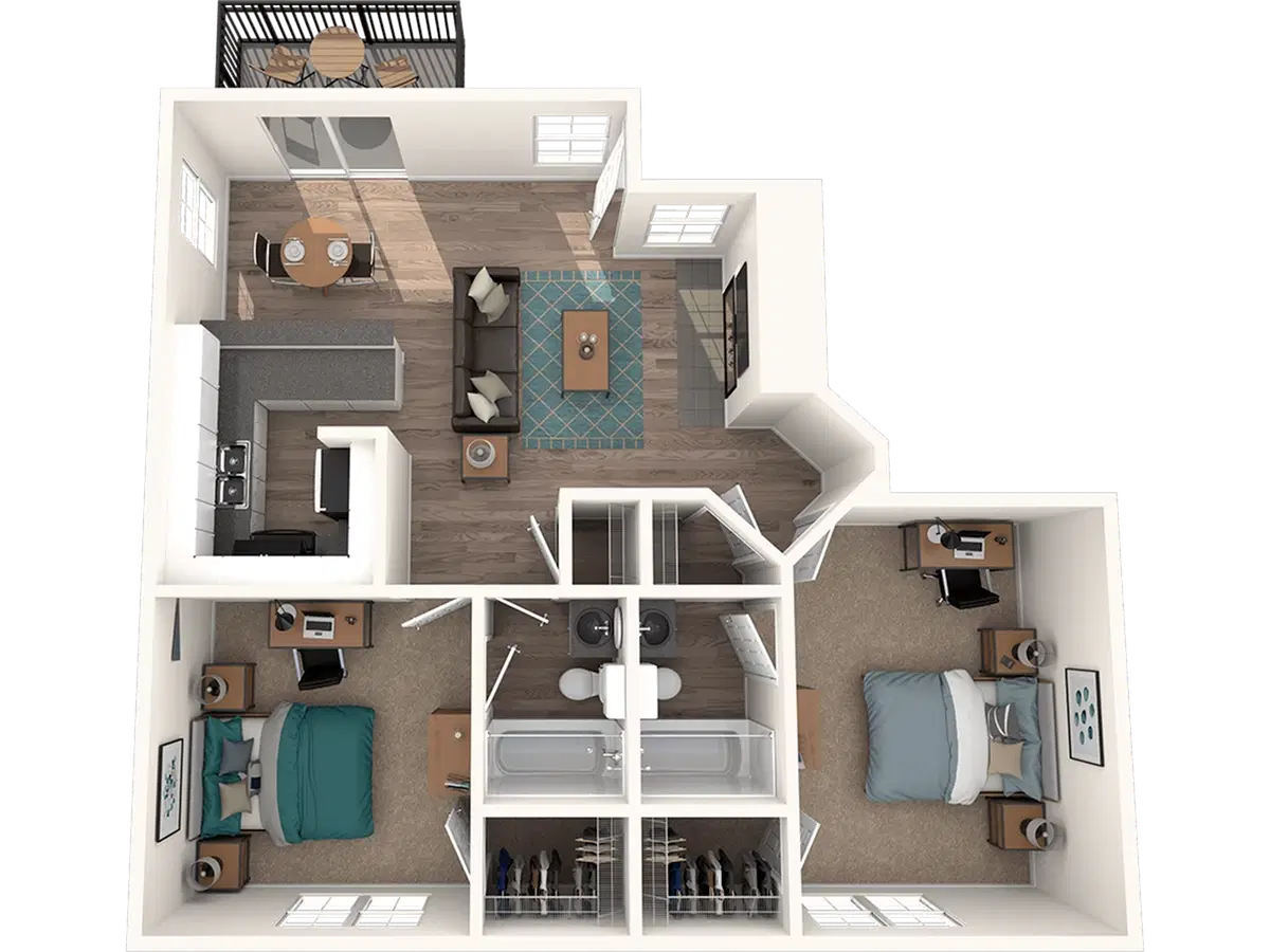 The Timbers Apartments, San Marcos – 2x2B U | Upgraded