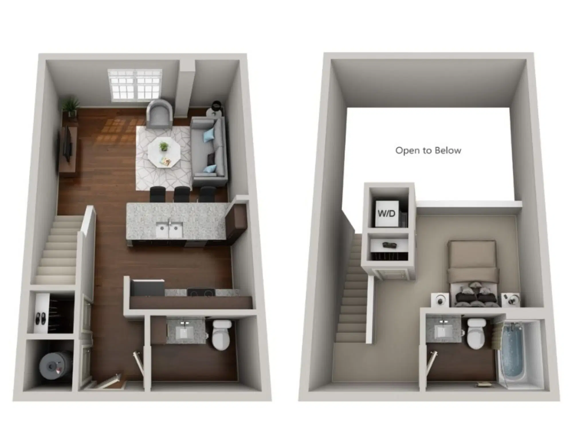 The Landing, West Lafayette – 1 Bedroom 1.5 Bathroom | A4