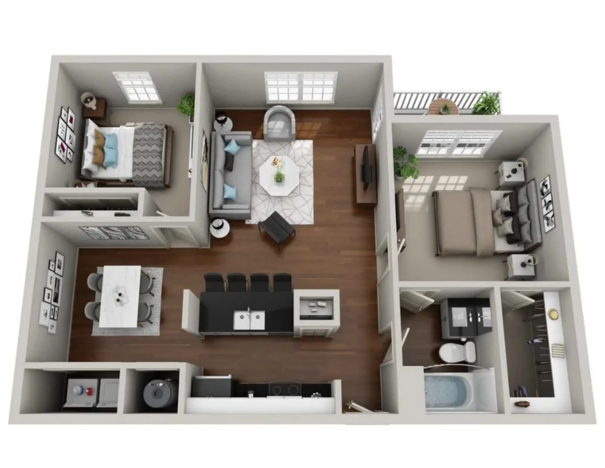 The Landing, West Lafayette – 2 Bedroom 1 Bathroom | B1