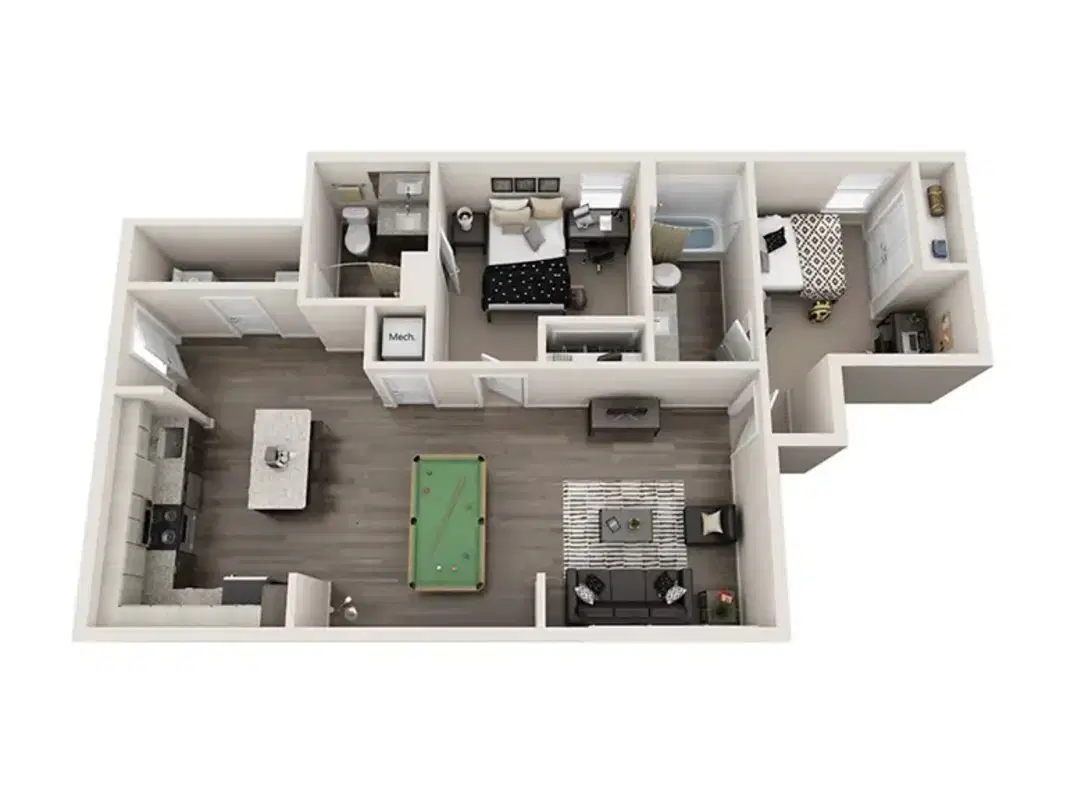 Apex, College Station – Room in a 2 Bed 2 Bath | The Brookhaven
