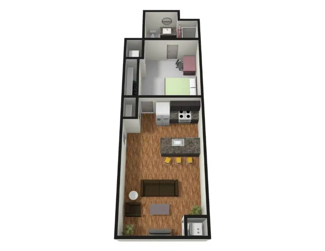 The Station on Washington, Minneapolis – 1 Bedroom 1 Bathroom | A2