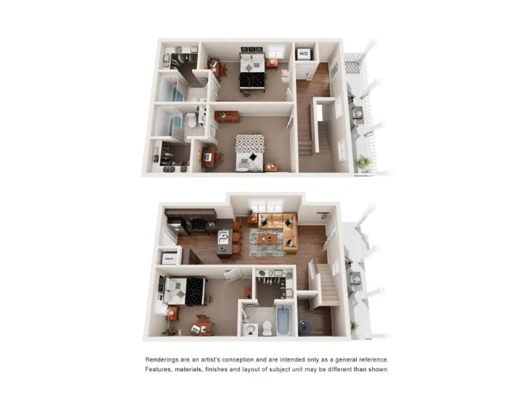 The Cottages of College Station, College Station – 3 Bedroom 3 Bathroom | Three Bedroom Cottage 2 story
