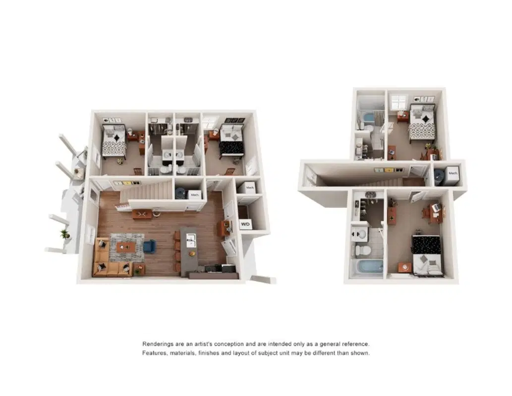 The Cottages of College Station, College Station – 4 Bedroom 4 Bathroom | Four Bedroom Cottage