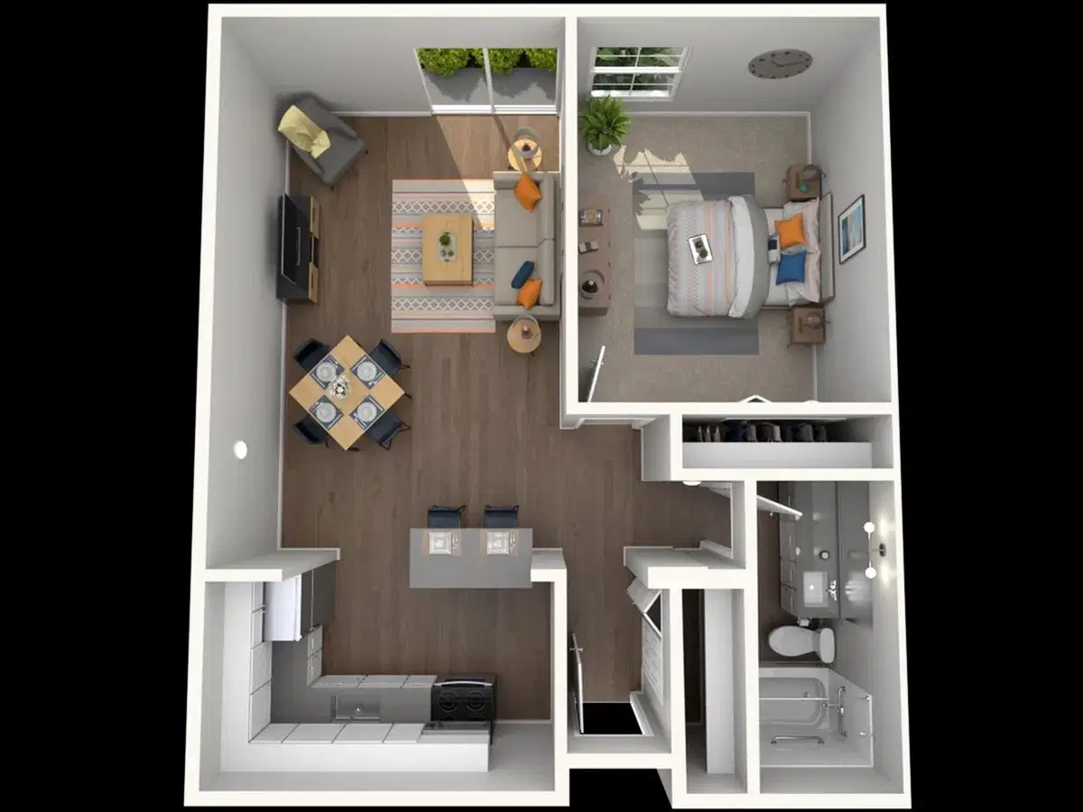 The Foundation Manor, East Lansing – 1 Bedroom 1 Bathroom | A2