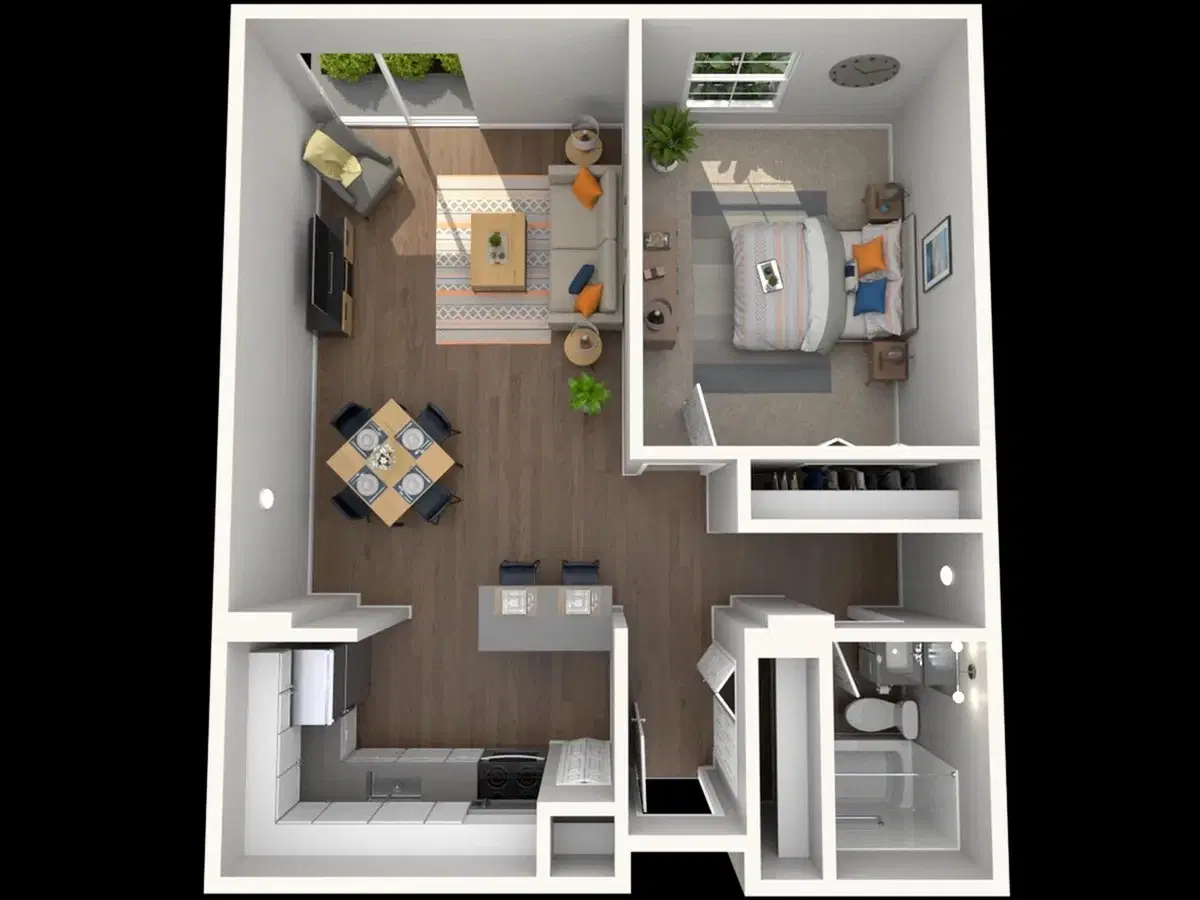 The Foundation Manor, East Lansing – 1 Bedroom 1 Bathroom | A1