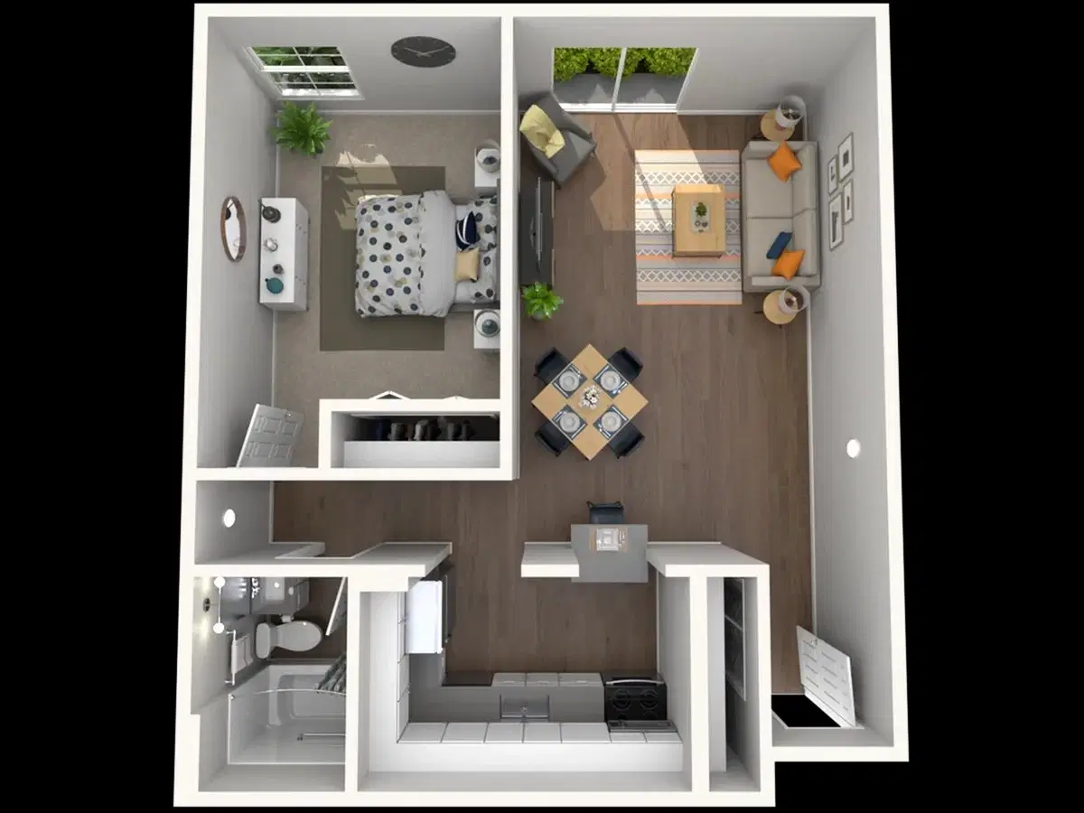 The Foundation Manor, East Lansing – 1 Bedroom 1 Bathroom | A4