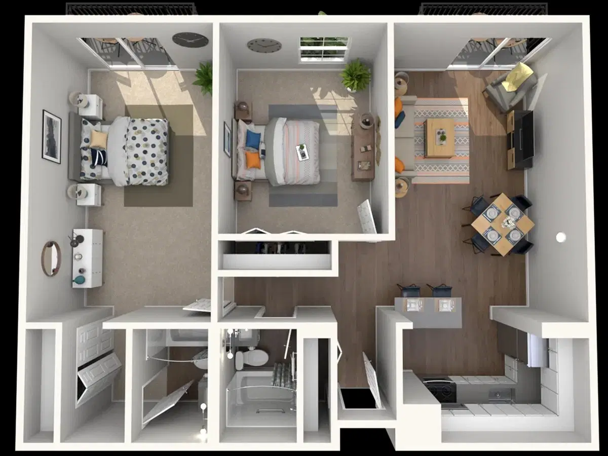 The Foundation Manor, East Lansing – 2 Bedroom 2 Bathroom | B4