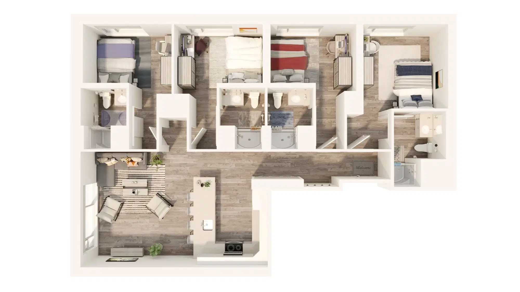 The Quad at York, Toronto – 4 Bed 4 Bath | 4-4A3