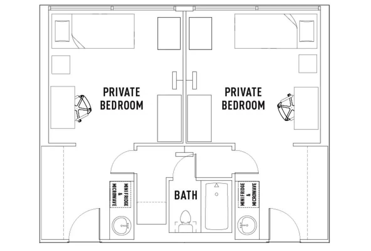 The Castilian, Austin – Room in 2 Bed - 1 Bath Private