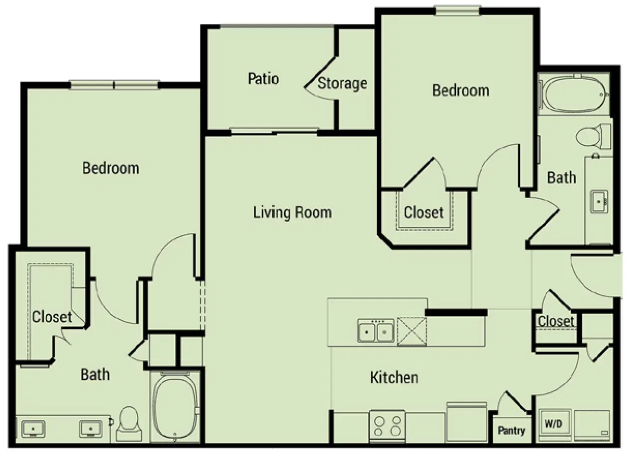 Oxford at Palo Alto, Pflugerville – Room in 2 Bed 2 Bath | B2