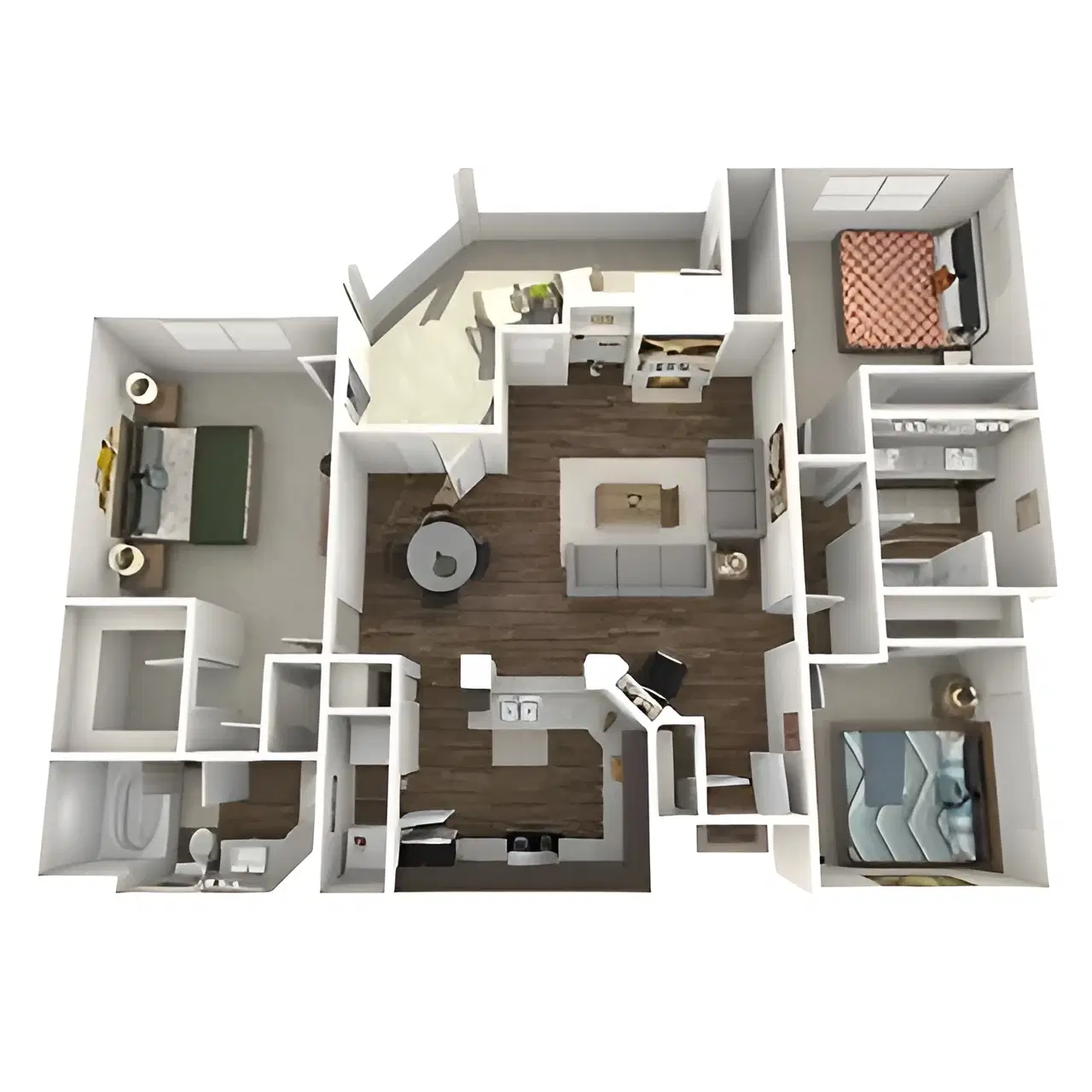 The Plantation at Lafayette, Lafayette – 3 Bedroom 2 Bathroom | C1-1