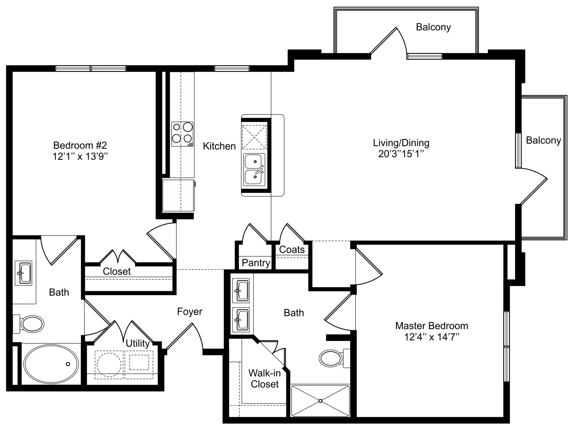 Oxford at Lakeview, Corinth – Room in 2 Bed 2 Bath | B2 - Tower