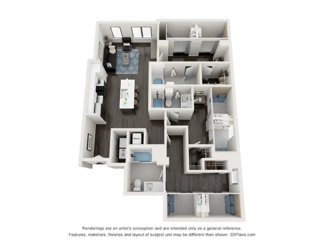 Villas On Rio, Austin – Room in 3 Bed 3 Bath | C2-Shared