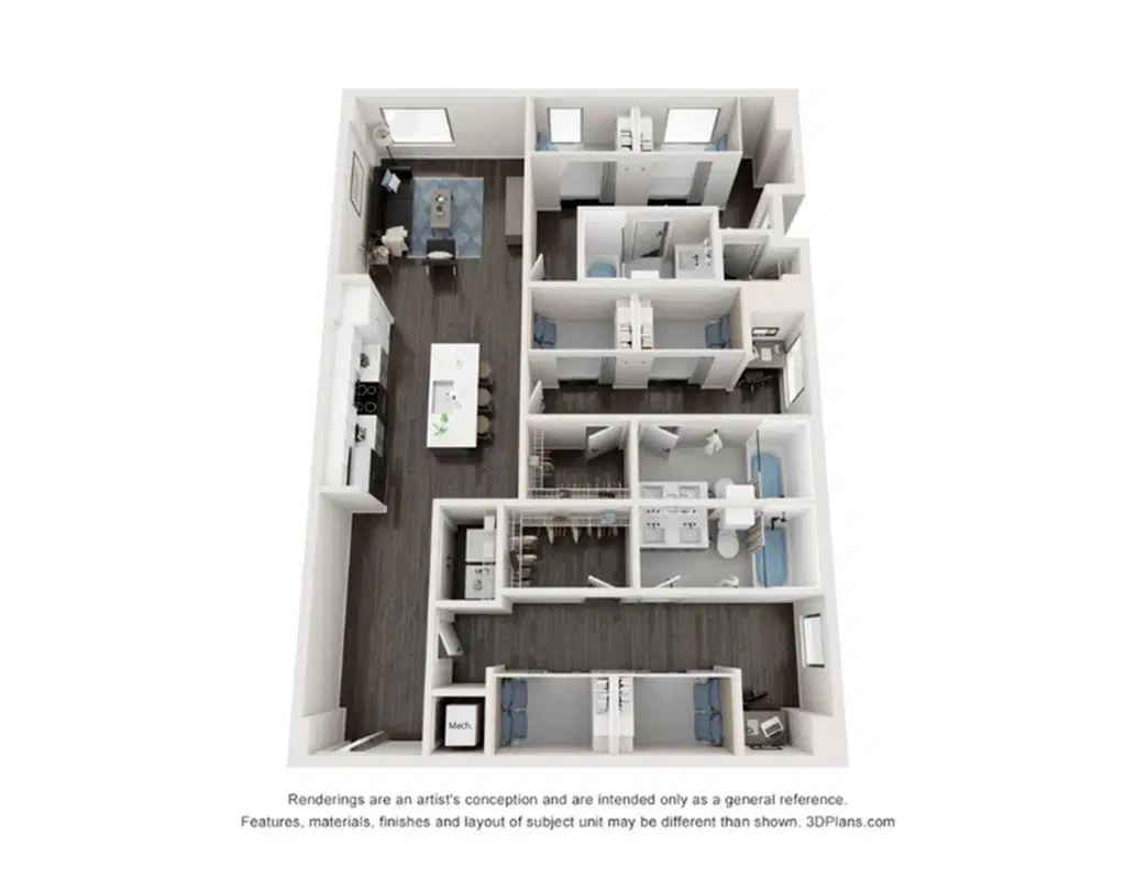 Villas On Rio, Austin – Room in 3 Bed 3 Bath | C3-Shared
