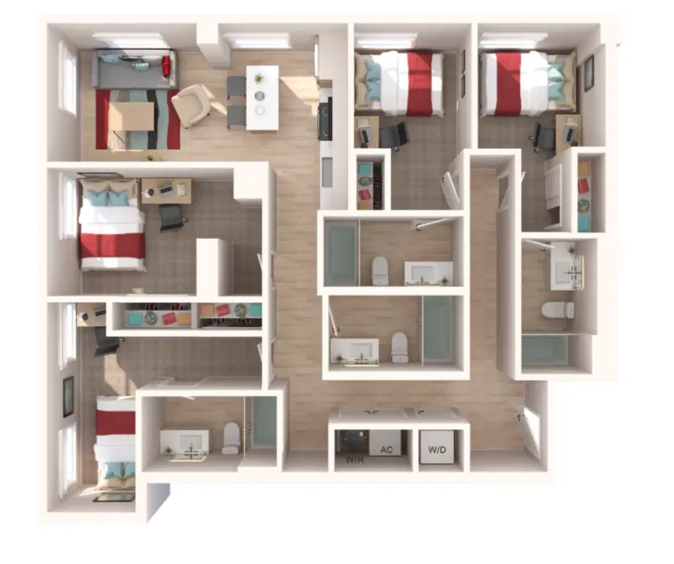 The Penny, College Station – 4 Bed 4 Bath | The Abe