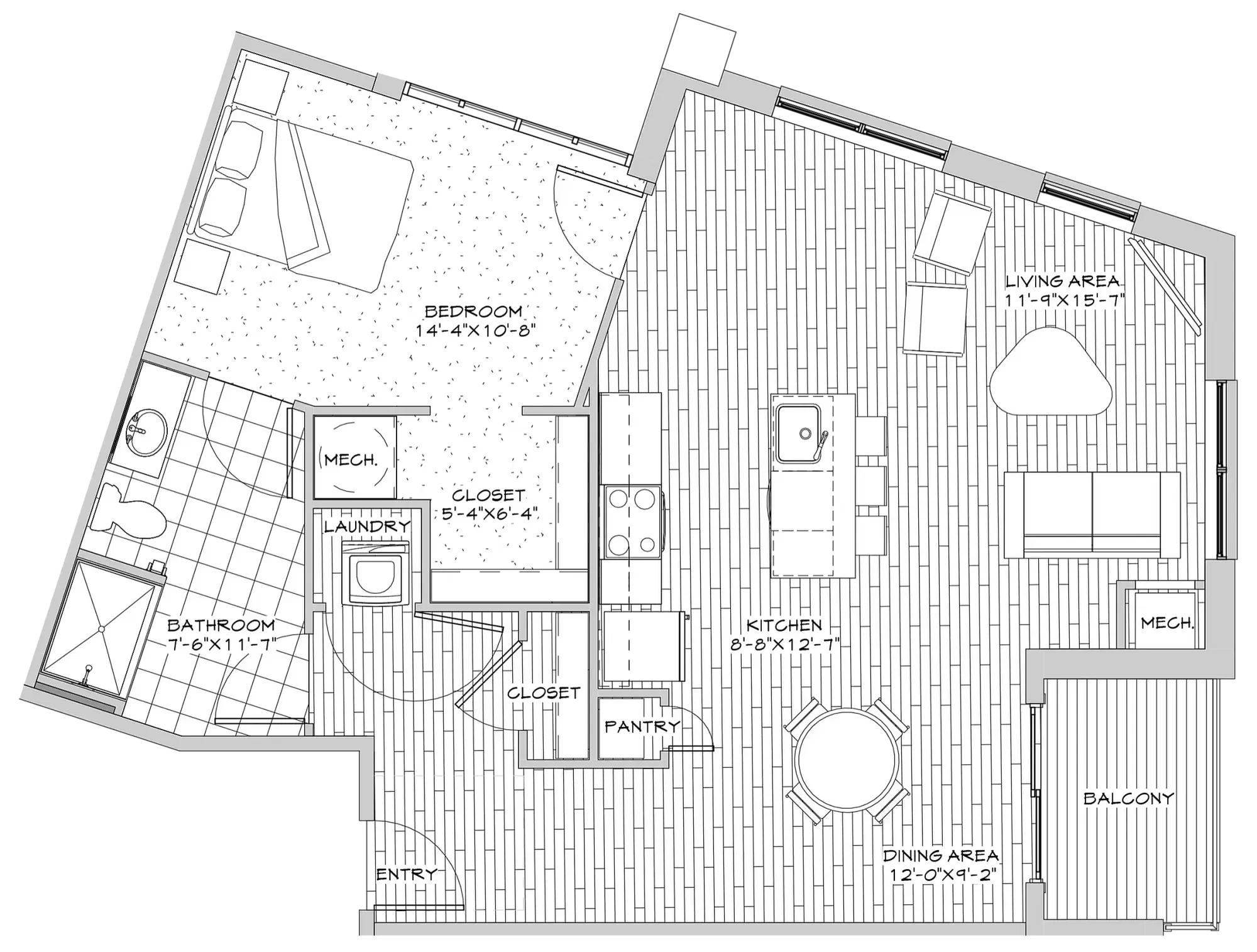 The Jerome, Columbus – 1 Bed 1 Bath | B.5