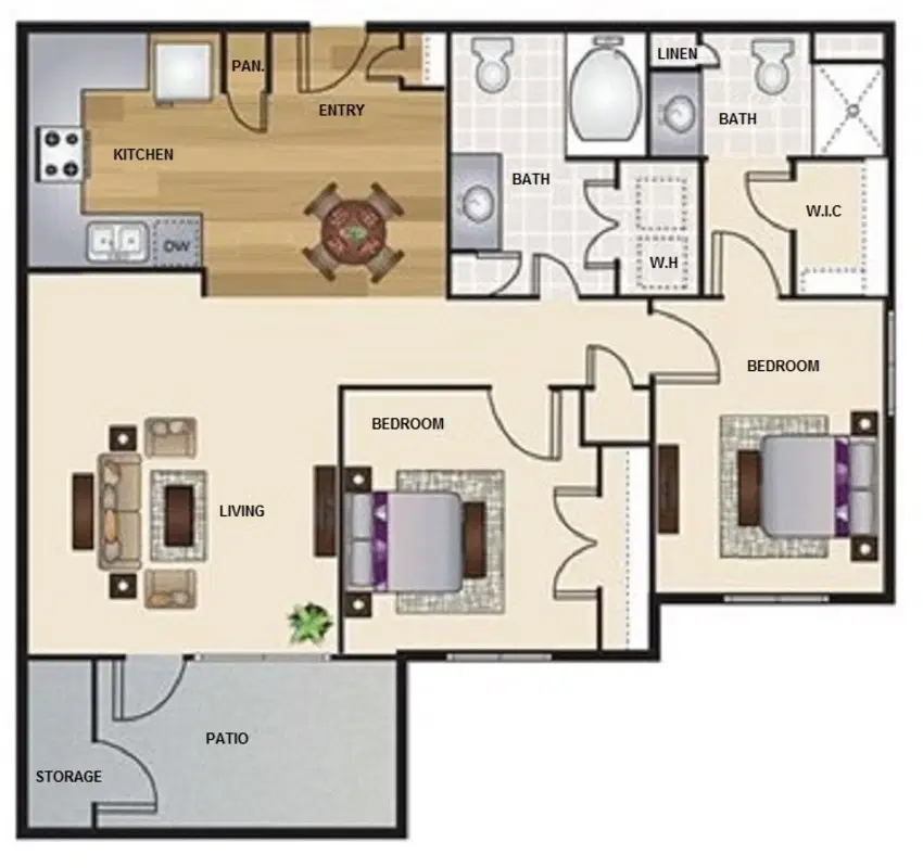Oxford at Crossroads Center, Waxahachie – Room in 2 Bed 2 Bath | OCB1