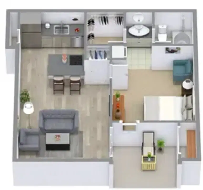 Oak Meadows Apartments, Denton – 1 Bedroom 1 Bathroom | A