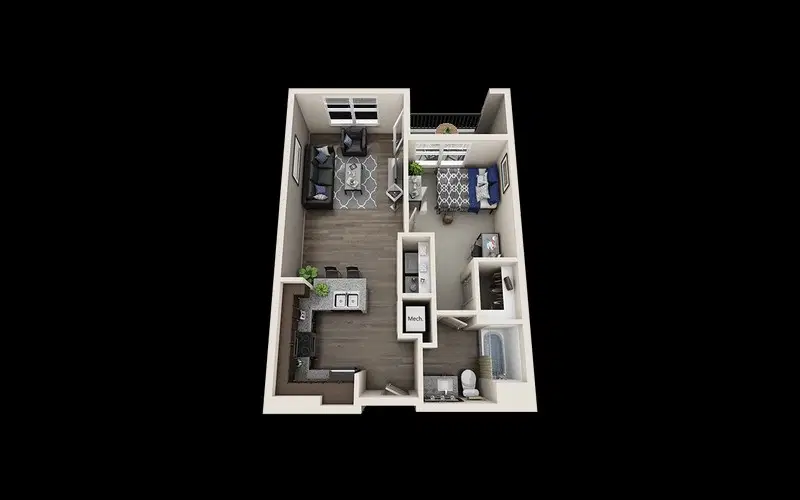 Signature 1505, Raleigh – Private Room - B2 (2 Bed - 2 Bath)