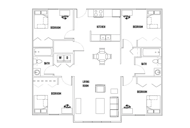 Royal Village, Gainesville – Room in 4 Bed - 2 Bath